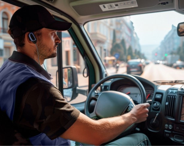 Fleets man driving truck